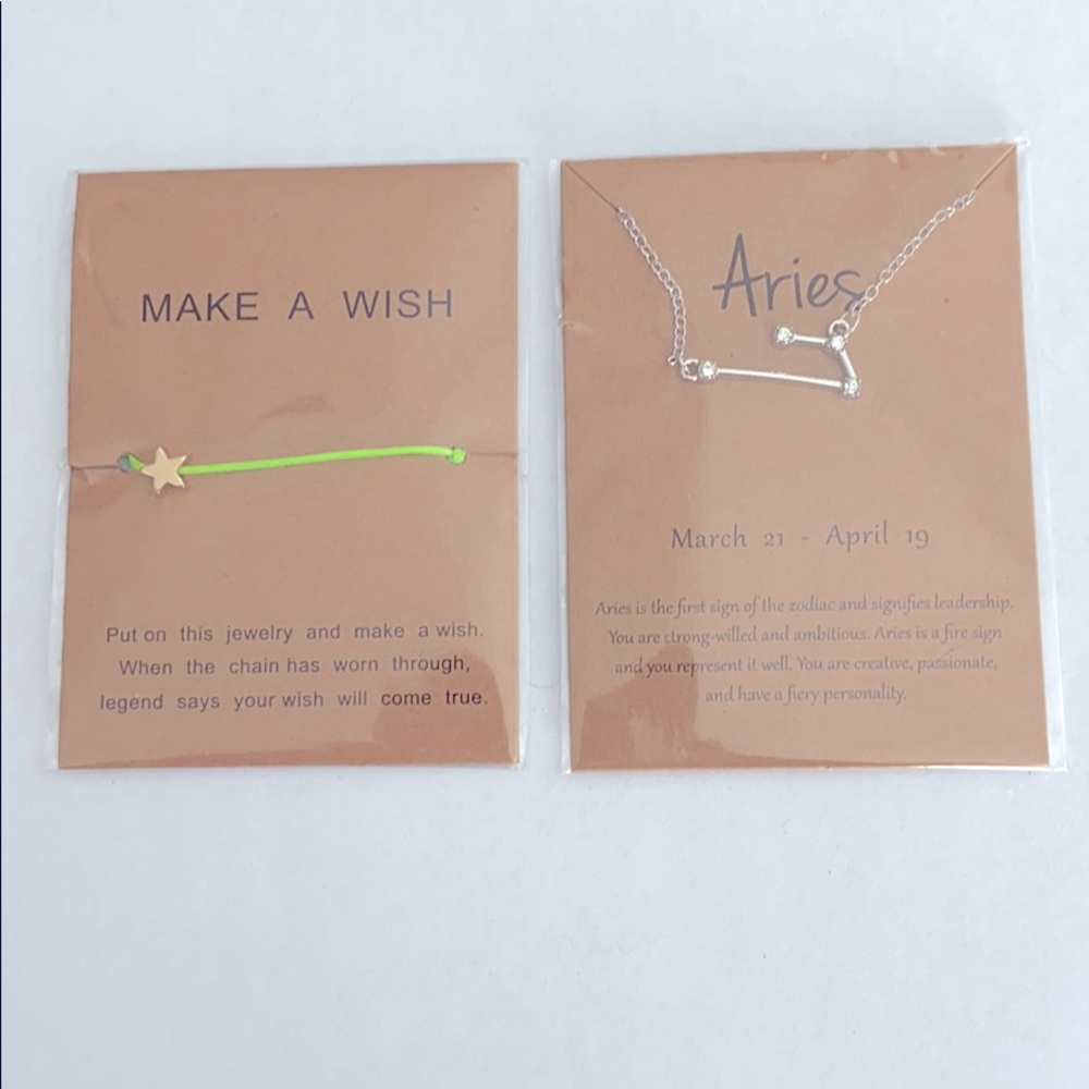 Make A Wish  Bracelet & Aries Necklace